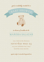 Teddy Nostalgia Baby Shower Invitations