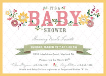Among the Wildflowers Baby Shower Invitations