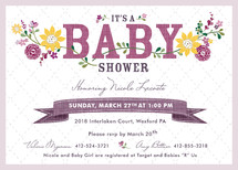 Among the Wildflowers Baby Shower Invitations