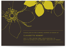 Modern Lotus Bridal Shower Invitations