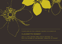 Modern Lotus Bridal Shower Invitations