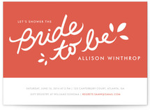 Orangina Bridal Shower Invitations