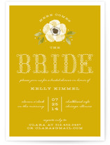 Vintage Painted Flower Bridal Shower Invitations