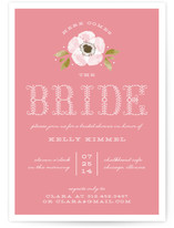 Vintage Painted Flower Bridal Shower Invitations