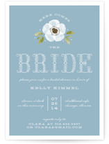 Vintage Painted Flower Bridal Shower Invitations