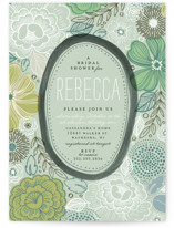 Peony Frame Bridal Shower Invitations