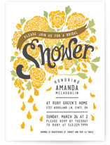 Raining Peonies Bridal Shower Invitations