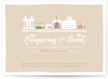 Pampering the Bride Bridal Shower Invitations