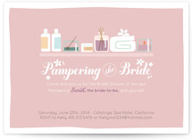 Pampering the Bride Bridal Shower Invitations