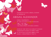 Butterfly Gathering Bridal Shower Invitations