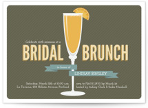 Fresh Mimosa Bridal Shower Invitations