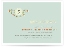 Single Initial Bridal Shower Invitations