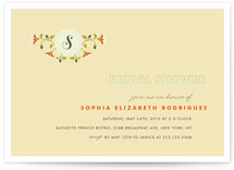 Single Initial Bridal Shower Invitations