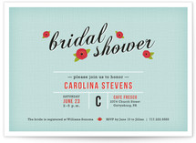 Poppy Flower Bridal Shower Invitations