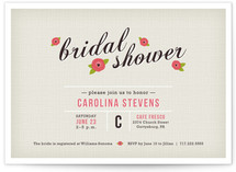 Poppy Flower Bridal Shower Invitations