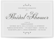 Formal Fleur Bridal Shower Invitations