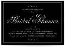 Formal Fleur Bridal Shower Invitations