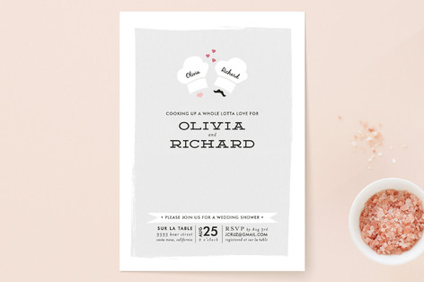 Cooking Up Love Bridal Shower Invitations