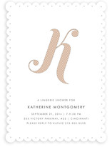 Risque Initial Bridal Shower Invitations