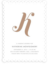 Risque Initial Bridal Shower Invitations