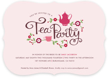 Tea Party Bridal Shower Invitations