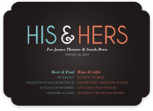His and Hers Showers Bridal Shower Invitations