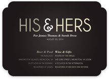 His and Hers Showers Bridal Shower Invitations