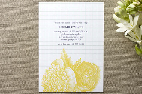 Bibliotheque Bridal Shower Invitations