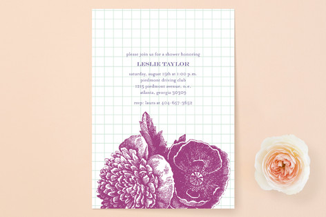 Bibliotheque Bridal Shower Invitations