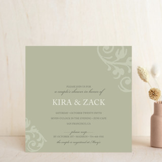 chocolat et crème Bridal Shower Invitations