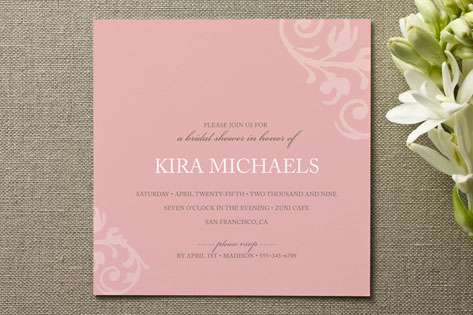 chocolat et crème Bridal Shower Invitations