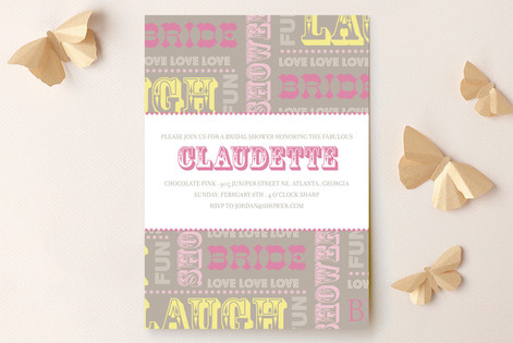 Cirque Bridal Shower Invitations