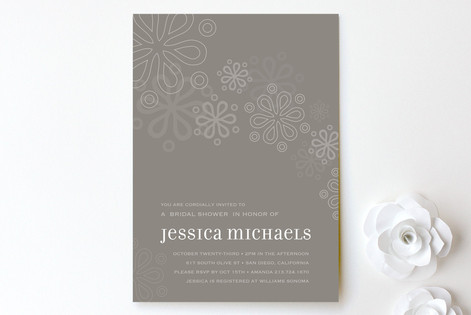 Cascading Shower Bridal Shower Invitations