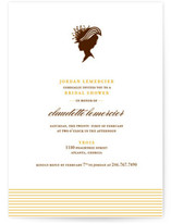Darling Silhouette Bridal Shower Invitations