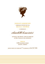 Darling Silhouette Bridal Shower Invitations