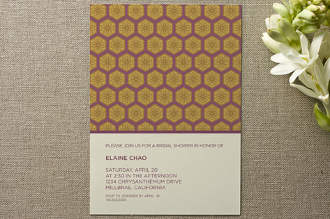 Dynasty Bridal Shower Invitations