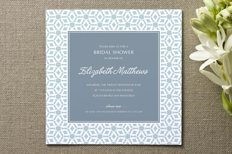 Elegantly Simple Bridal Shower Invitations