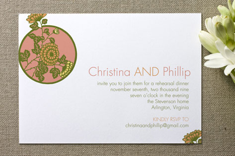 East Meets West Bridal Shower Invitations