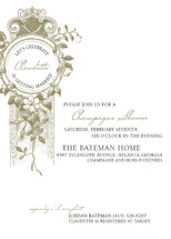 French Champagne Bridal Shower Invitations