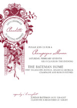 French Champagne Bridal Shower Invitations
