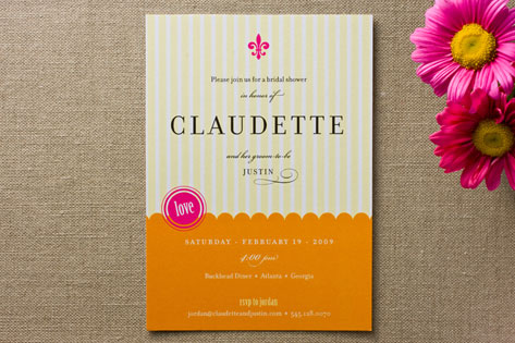 French Fair Bridal Shower Invitations