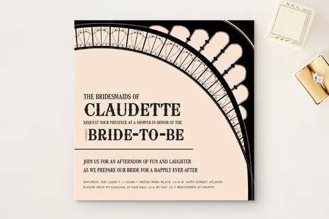 French Flair Bridal Shower Invitations