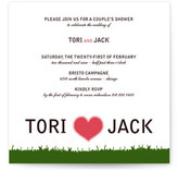 float + green Bridal Shower Invitations