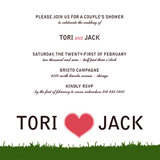 float + green Bridal Shower Invitations