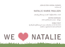 float + green Bridal Shower Invitations