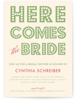 float + here comes Bridal Shower Invitations