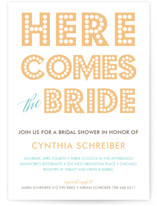 float + here comes Bridal Shower Invitations