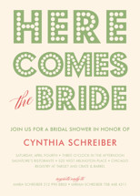 float + here comes Bridal Shower Invitations