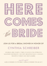 float + here comes Bridal Shower Invitations