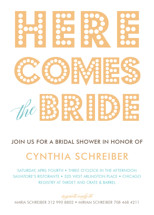 float + here comes Bridal Shower Invitations
